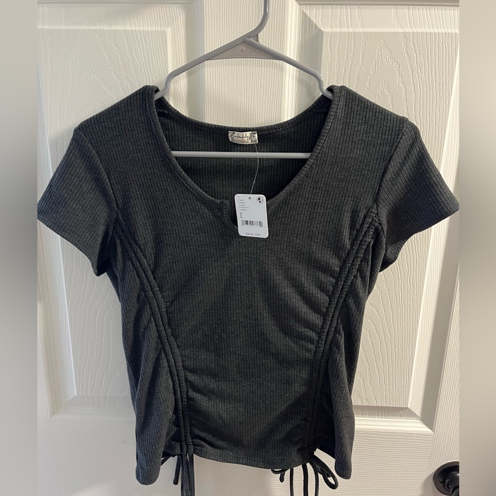Free people cropped tee shirt